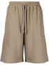 Stitch Diag cotton track shorts